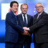 EU-Japan FTA - Abe, Tusk, Juncker