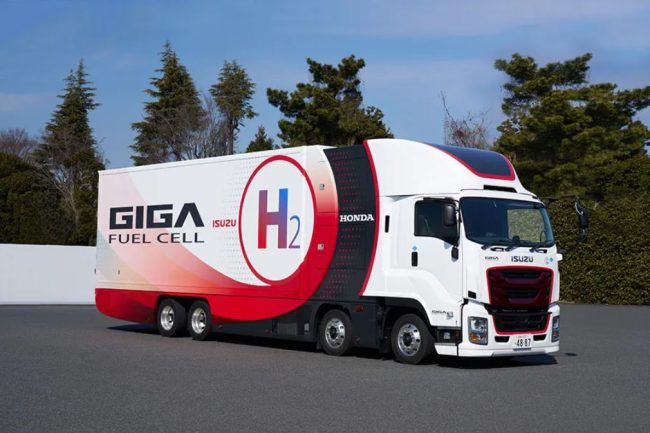 isuzu honda fuel cell truck